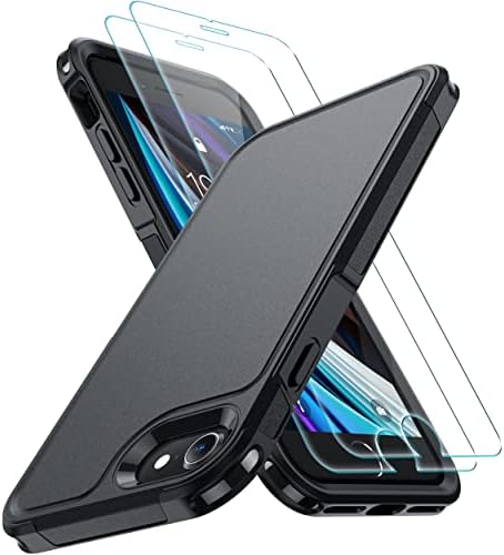 מקרה Xiwxi iPhone SE 2022/3/2020, מארז iPhone 8/7, עם [מגן מסך זכוכית 2xtempered] [360 גוף מלא אטום